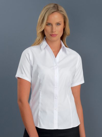 Ladies White Short Sleeve Shirt