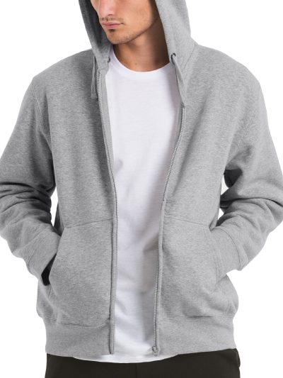 Men’s Zip-up Plain Hoodie