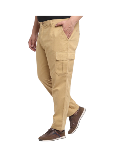 Men’s 6 Pocket Slim Fitted Khaki Cargo Pants