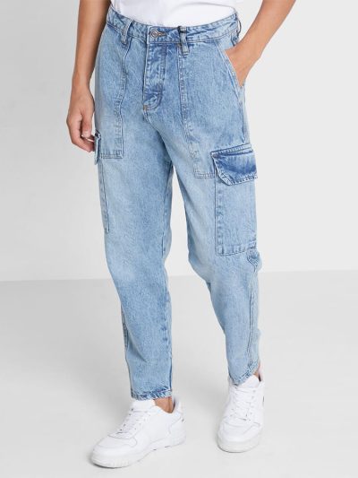 Men’s Multi Pocket Denim Cargo Pants