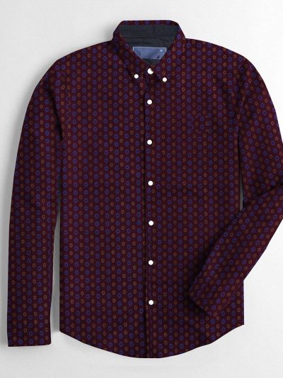 Men’s Allover Printed Basic Shirt