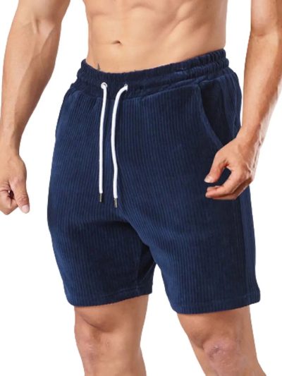 Men’s Elastic Waist Corduroy Shorts