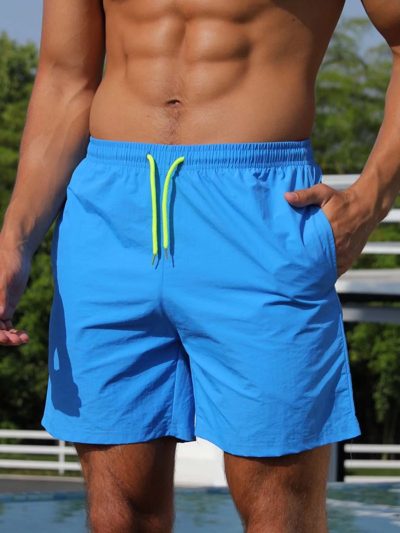 Men’s Solid Color Beach Shorts