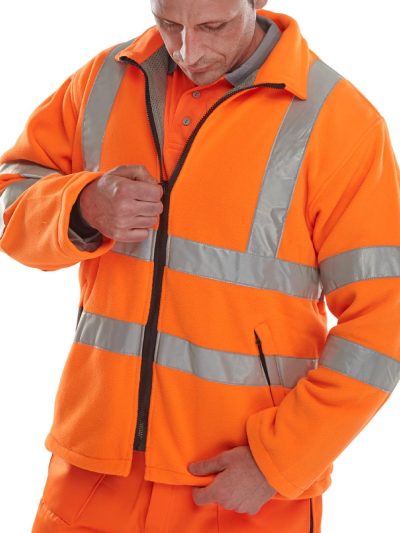 High Visible Zip Style Polar Fleece Workwear Jacket