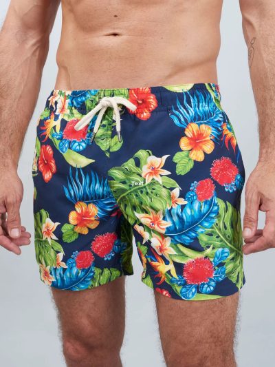 Men’s Floral Printed Short Length Swimming Shorts