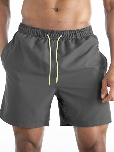 Short Length Solid Beach Shorts