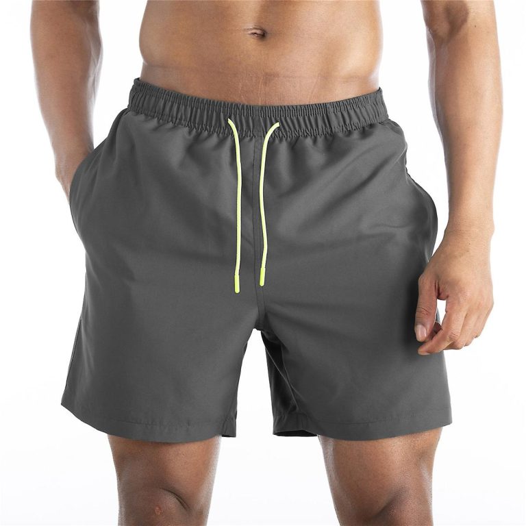Short Length Solid Beach Shorts